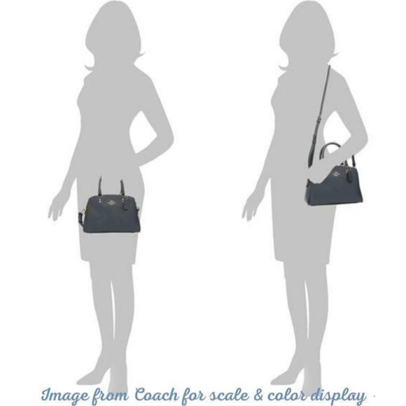 COACH Leather Mini Lillie Carryall Black With Gold Hardware Feet NWT - Picture 10 of 10